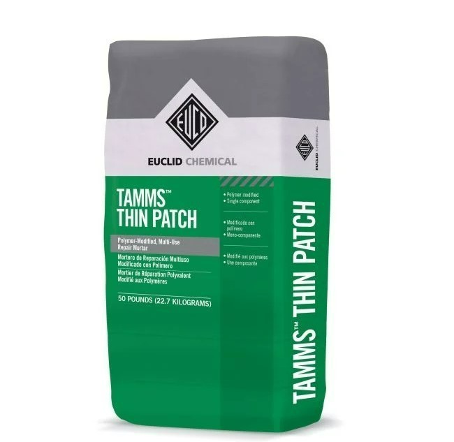 Euclid Tamms Thin Patch Repair Mortar 50lb Bag - Construction Powders & Chemicals